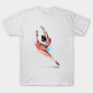 Ballerina Dance Drawing T-Shirt